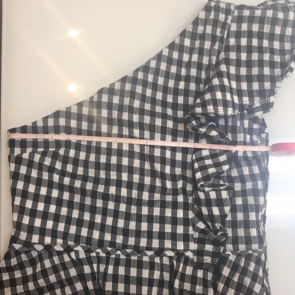 McGuire One Shoulder checkered blouse - Picture 7 of 8